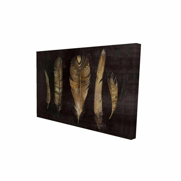 Fondo 20 x 30 in. Brown Feather Set-Print on Canvas FO2790345